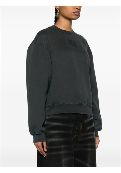 Grey logo-detail sweatshirt - women ALEXANDER WANG | 4CC3221360094A